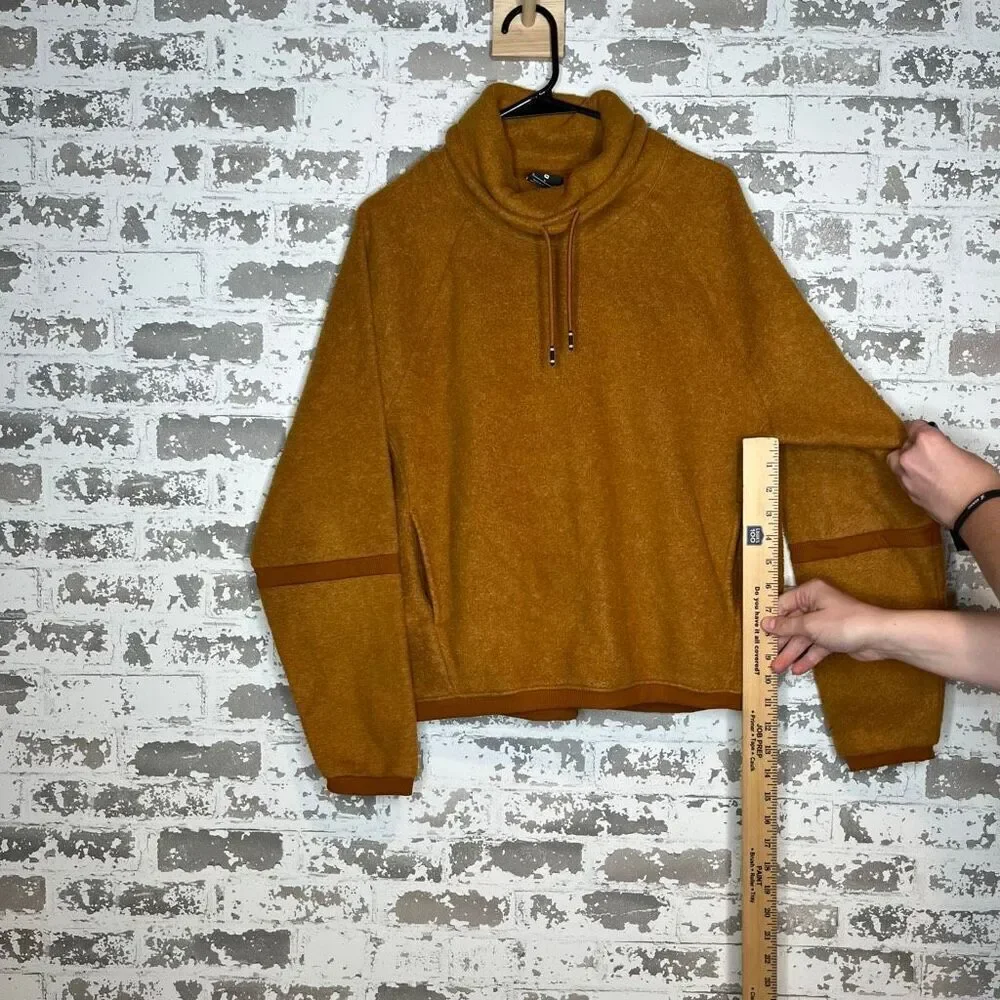 Nike | women mustard yellow gold cowl neck pullover